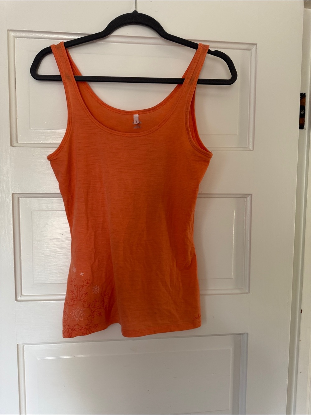 Icebreaker Women's Orange Scoop Neck Tank - merino wool size M